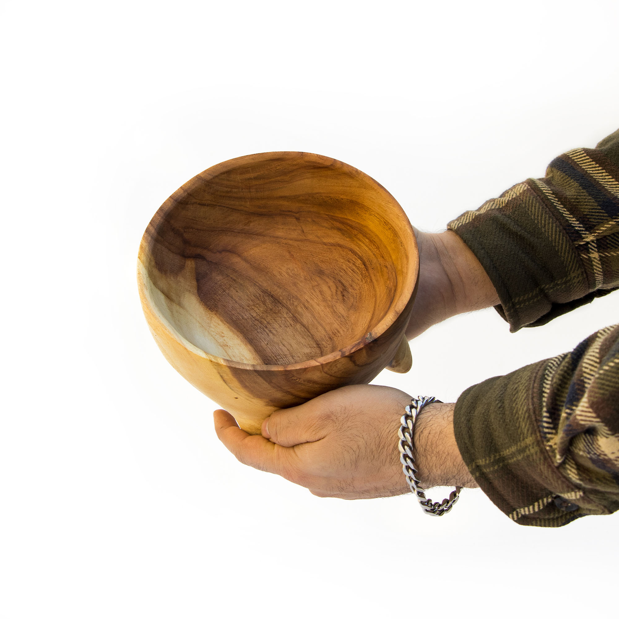 پیاله و کاسه چوبی پایه دار سایز بزرگ (قطر 19) ورس از ویون